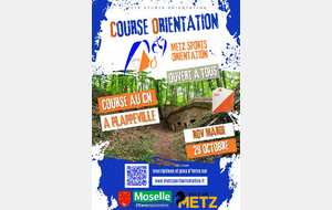 INSCRIPTION Non Licenciés COURSE D'ORIENTATION du 29/10/2024 à Plappeville